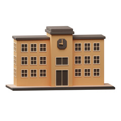 3d illustration of a school building