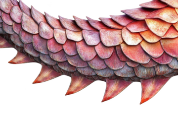 Closeup of Red and Orange Dragon Scales