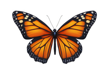 Naklejka premium Orange and Black Butterfly with White Spots