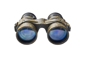 Vintage Binoculars with Green Camouflage Finish