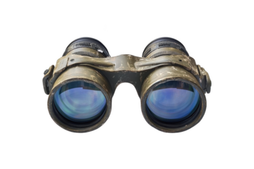 Vintage Binoculars with Green Camouflage Finish