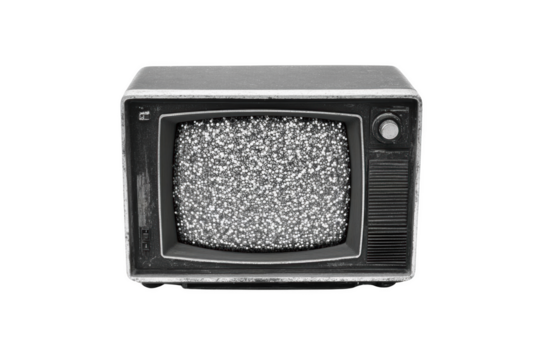 Vintage Television with Static Screen