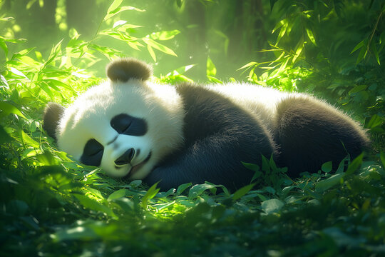 azy Panda in a Serene Meadow