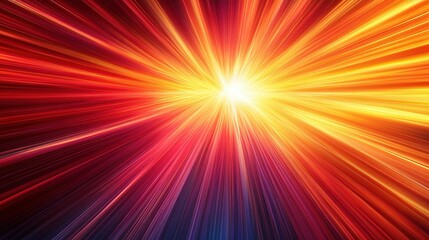 Obraz premium Abstract Radiating Light with Red and Yellow Hues
