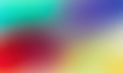 Obraz premium Abstract smooth magenta purple blue green yellow color gradient grainy backdrop design. Soft noisy multicolored, seamless colors light pastel Vibrant, summer poster design