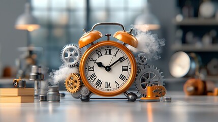 A close-up of a vintage clock being repaired, representing the idea of taking back time and cherishing moments, with intricate gears and hands in focus. Ultra-Realistic, Photo Realistic, highly 