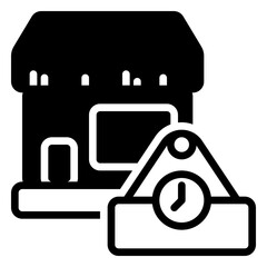 Desk icon, glyph icon style