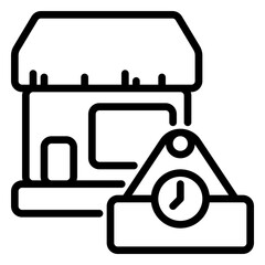 Desk icon, line icon style
