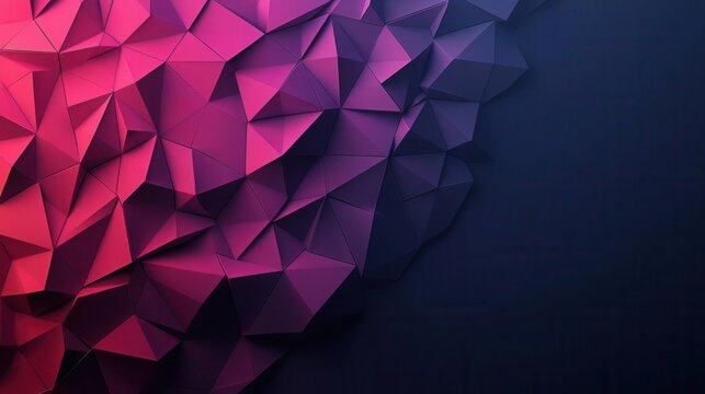 Abstract polygonal shapes with a futuristic glow on a dark background, basic shapes, futuristic design