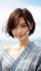 Fototapeta premium 浴衣を着た女性 