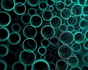 A complex geometric web of circles and lines intersecting, basic shapes, complex web