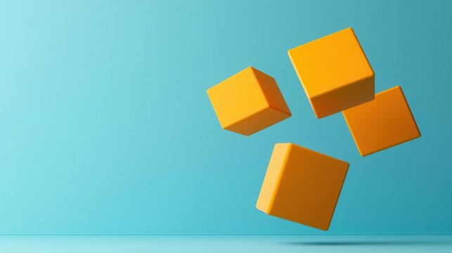 Threedimensional geometric shapes colliding in midair, basic shapes, colliding geometry