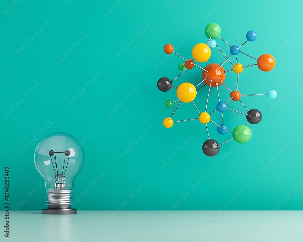 Poster chalkboard displaying physics concepts like energy conservation and power