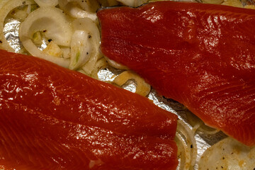 Raw Steelhead Trout