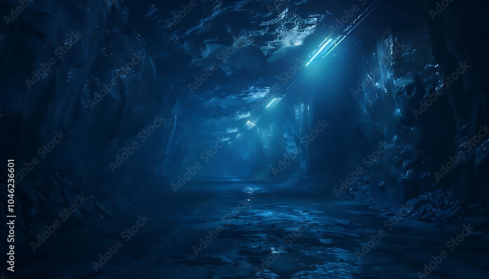 Aufkleber high-tech underground facility processing fossils into fuel with mechanical drills and glowing scree