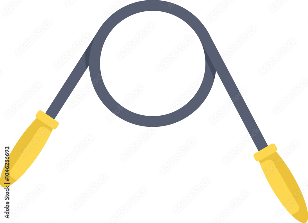 Poster skipping rope is lying on a white surface, suggesting a quick and easy way to get some exercise