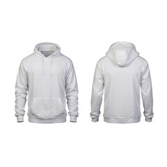 Blank hoodie mockup on transparent background PNG Generative AI