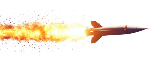 rocket  flying in the sky