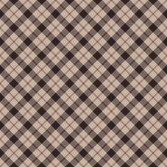 Coffee House Plaid Check Seamless Pattern - Cute plaid check repeating pattern design
