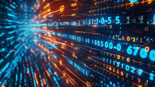 Futuristic Cyber Security with Random Binary Number Background