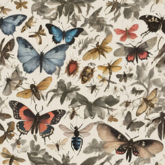 butterflies and flowers