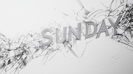 Obraz premium Technical pencil sketch drawing of the word 