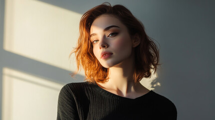 Fototapeta premium White background with soft gradients, enhancing the subjects contrast, professional studio lighting