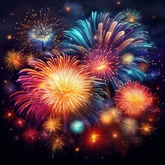 Fototapeta premium Fireworks Background 