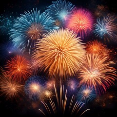 Fototapeta premium Fireworks Background 
