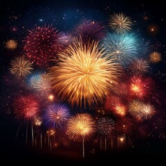 Fototapeta premium Fireworks Background 