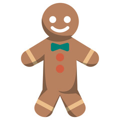 vector gingerbread doll cake to welcome and celebrate Christmas