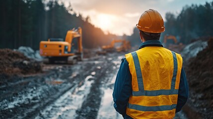 engineer and site manager overseeing a large-scale public infrastructure project, managing the construction of essential services like roads or utilities
