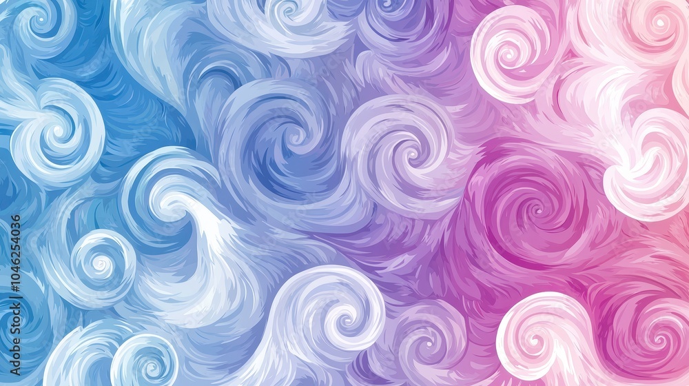 Aufkleber soft gradient swirl pattern with colorful transitions
