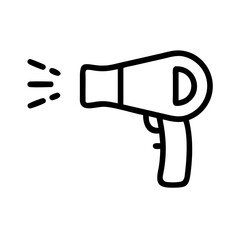 Hairdryer line icon vector 