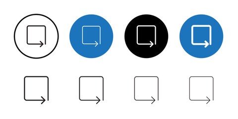 Reset icon Black line art vector logo set