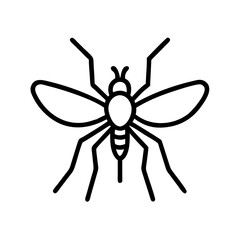 Mosquito icon outline style vector 