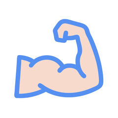 Strong muscular arms icon vector illustration 