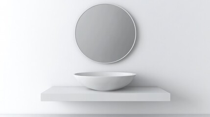 Modern Minimalist Bathroom Sink and Mirror Design