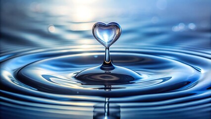 Stunning photo of heart shaped water droplet in mid air