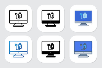 charger icons with various design styles