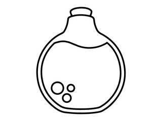 Magicial Halloween Potion Bottle Illustration