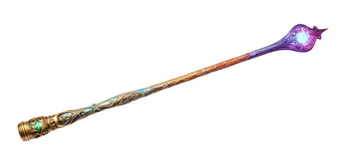 Magic wand isolated on transparent background
