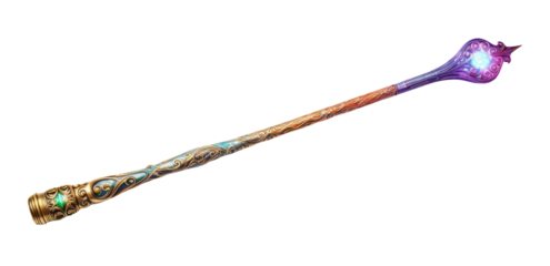 Magic wand isolated on transparent background