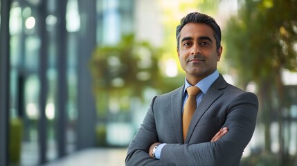 A successful Indian businessman leading a major corporation with a strong presence in the global market