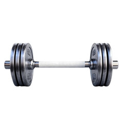 Naklejka premium Isolated 3D Barbell with Weights on Both Sides