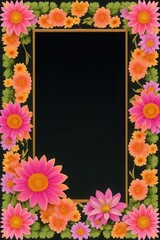 frame with flowers