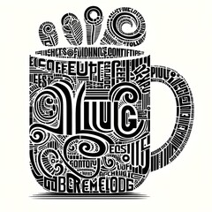 Coffee Typography Art: A Unique and Creative Visual Representation of Coffee Culture
