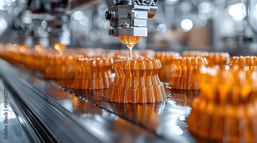 Poster 3d printed water filter components being manufactured in a smart factory highlighting the of iot tec