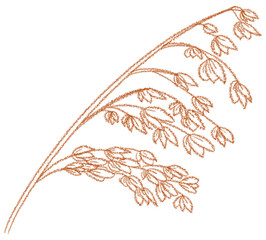 hand drawn flower of wheat illustration high quality design