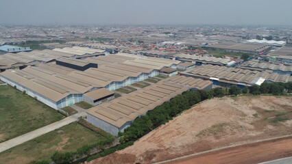 Aerial view of the logistics center